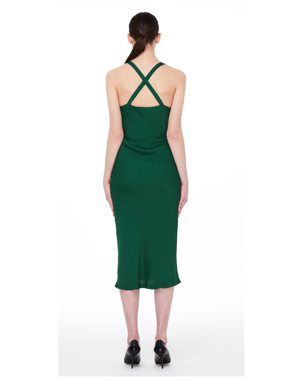 Haider Ackermann Camisole Dress - Green | Garmentory Haider Ackermann Camisole Dress - Green | Garmentory