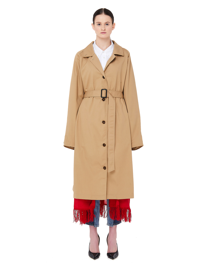 Vetements Reversible Scarf Trench Coat - Beige | Garmentory