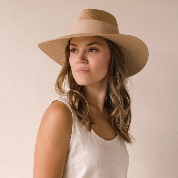 Janessa Leone Clemence Packable Straw Hat - Sand | Garmentory display picture 3