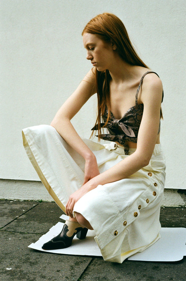 House Of Sunny Rustic Button Down Skirt - Sand House Of Sunny Rustic Button Down Skirt - Sand