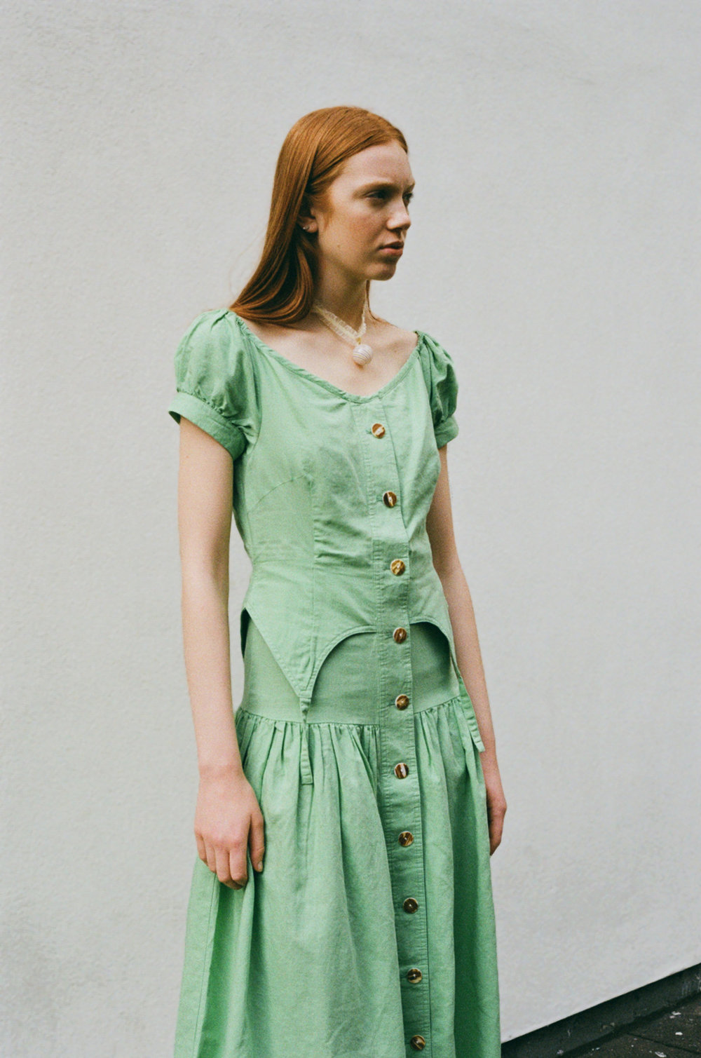 House Of Sunny Rustic Cold Shoulder Dress Garden Green Garmentory