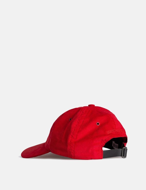 Norse Projects Baby Corduroy Sports Cap - Askja Red Norse Projects Baby Corduroy Sports Cap - Askja Red