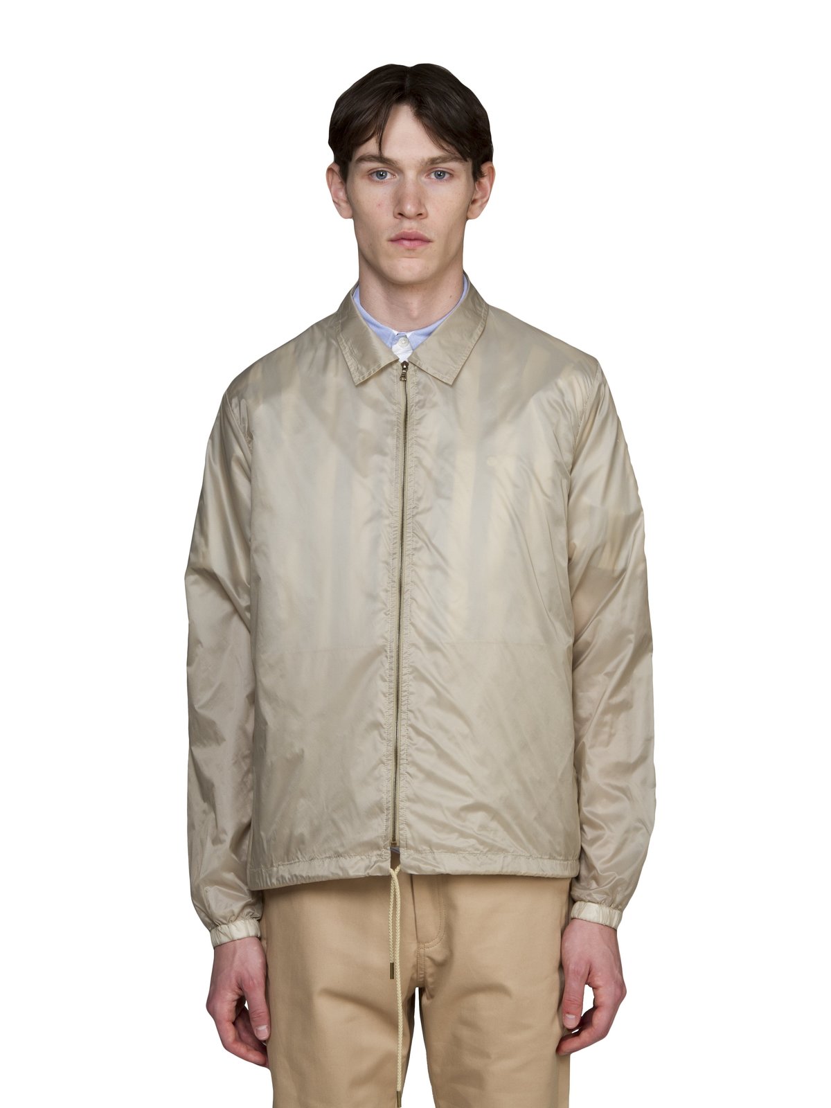 CMMN SWDN Shane Lightweight Zip Coach Jacket - Mist Grey | Garmentory