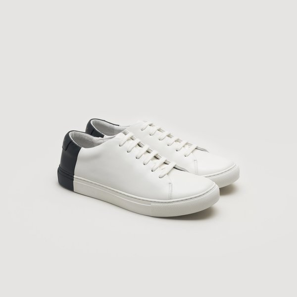 THEY Two-Tone Low Sneakers - Off White/Navy THEY Two-Tone Low Sneakers - Off White/Navy