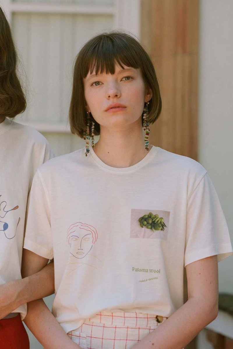 Paloma Wool Souvenir Face Tee - White | Garmentory 