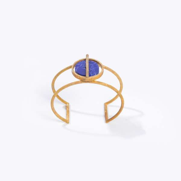 Metalepsis Projects Disc Cuff - Blue Stone Metalepsis Projects Disc Cuff - Blue Stone