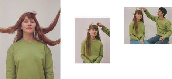 Paloma Wool Hotel Cropped Sweatshirt - Green | Garmentory