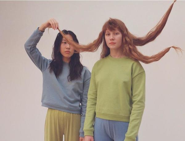 Paloma Wool Hotel Cropped Sweatshirt - Green | Garmentory