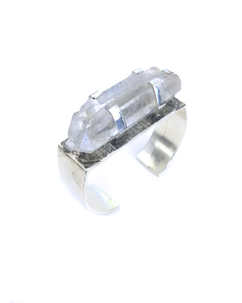Unearthen Aras Silver and Quartz Cuff Unearthen Aras Silver and Quartz Cuff