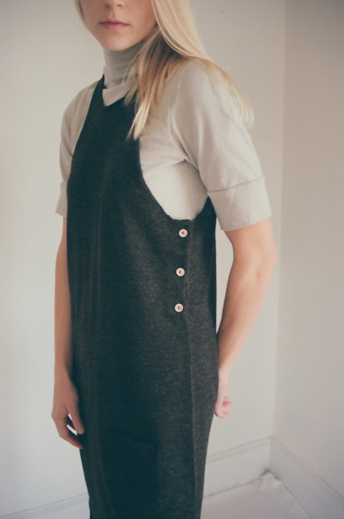 dark brown jumper dress Rana Knitted Dress