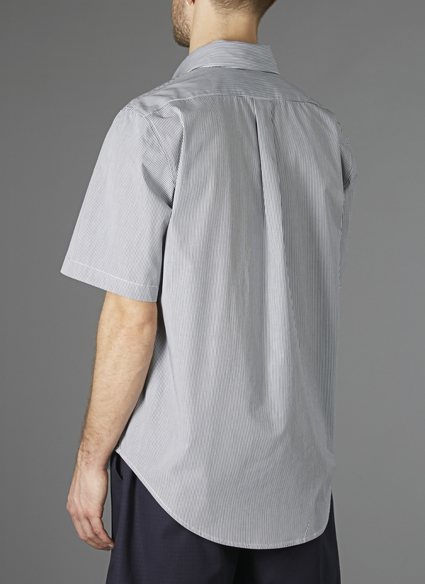 GREI SHORTSLEEVE SACK POCKET SHIRT - BLUE/WHITE STRIPE GREI SHORTSLEEVE SACK POCKET SHIRT - BLUE/WHITE STRIPE