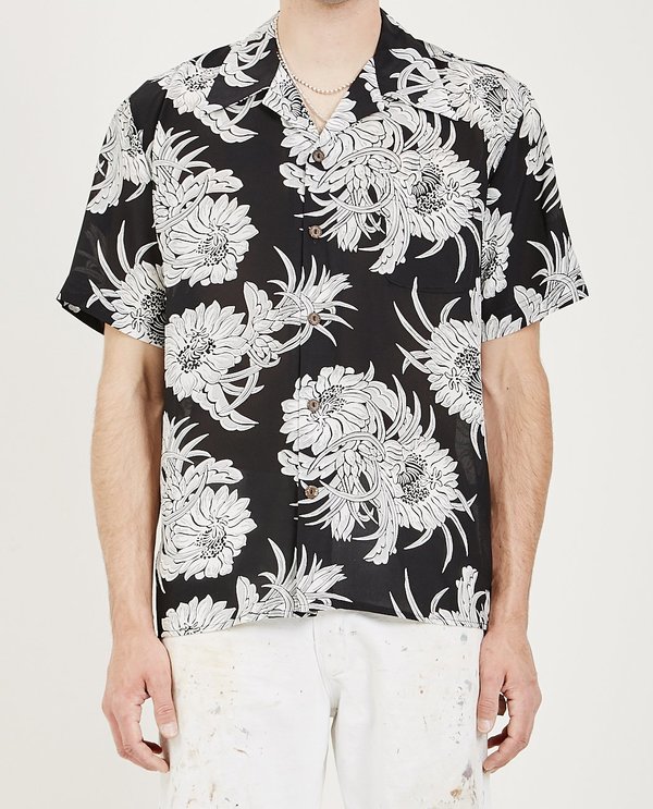 AVANTI X AMRAG NIGHT BLOOMING ALOHA SHIRT - Black AVANTI X AMRAG NIGHT BLOOMING ALOHA SHIRT - Black