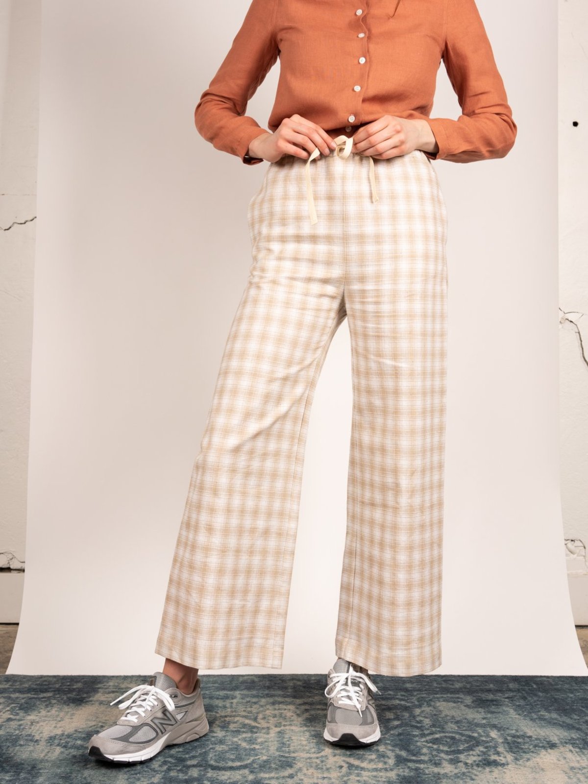 Town Clothes Williams Pant - Ecru Plaid - Image 1 of 3