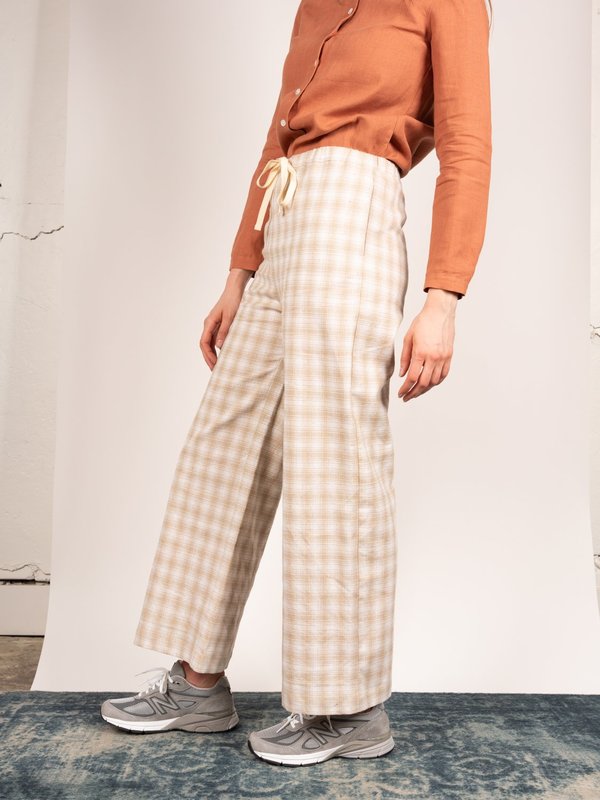 Town Clothes Williams Pant - Ecru Plaid