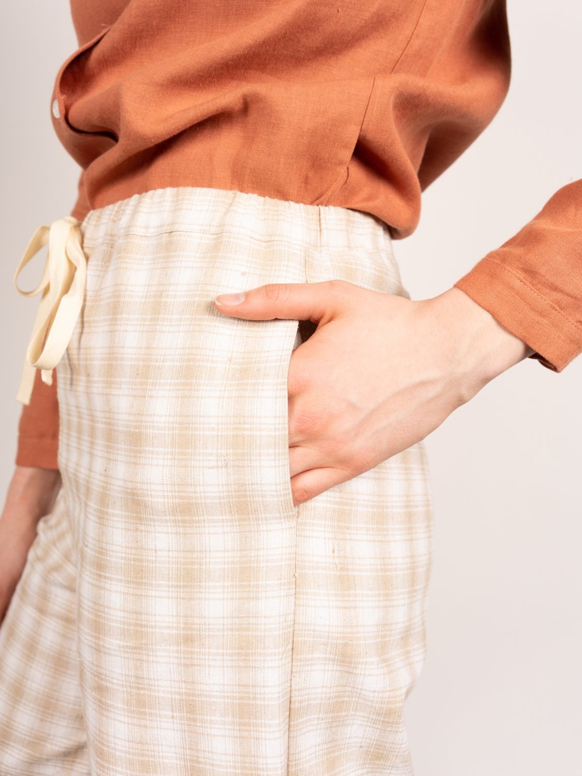 Town Clothes Williams Pant - Ecru Plaid - Image 3 of 3