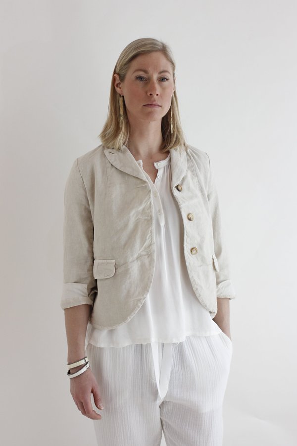 H+ HANNOH WESSEL ノーカラージャケット ホワイト 38 H+ Hannoh Wessel Vladia Jacket | Garmentory