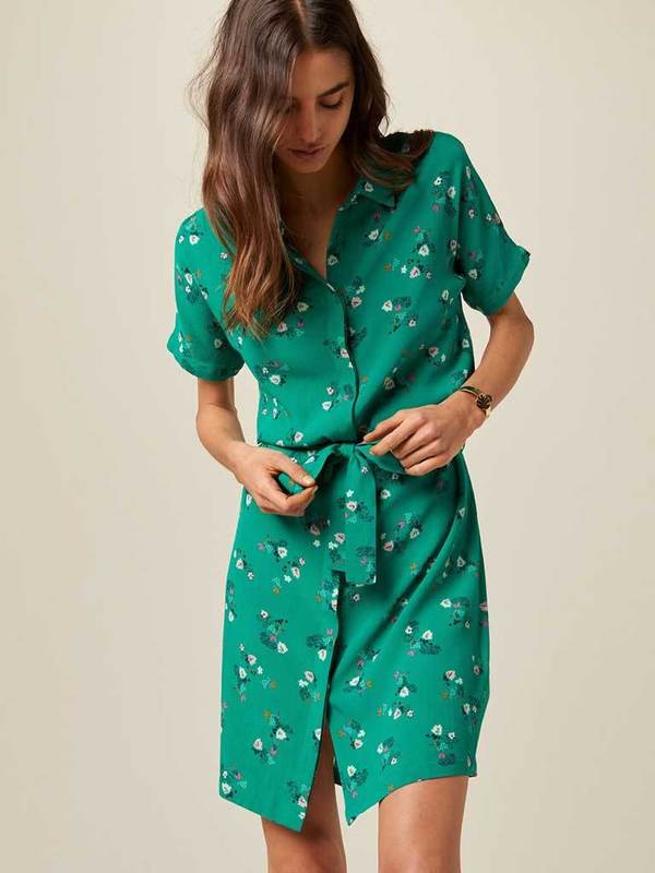 Sessun Henley Anahi Dress - Menthol Green | Garmentory Sessun Henley Anahi Dress - Menthol Green | Garmentory