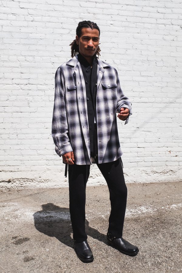 最終 The Soloist 18AW ロングスリーブシャツ Takahiromiyashita The Soloist zip-detail long-sleeved Shirt