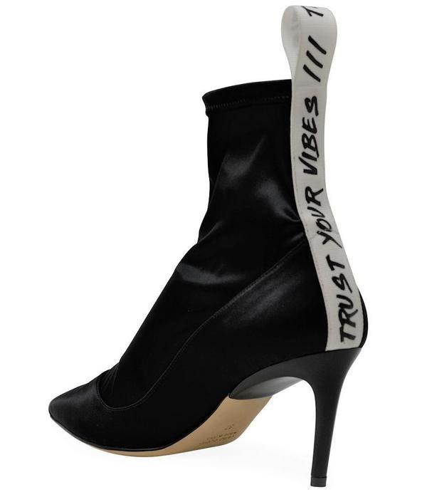 Baldan 1859 Satin Mid Heel Boot - Black Baldan 1859 Satin Mid Heel Boot - Black