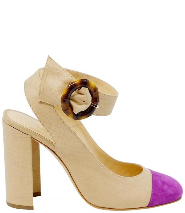 Chloe Gosselin Beige Almond Toe Ellen Slingback Chloe Gosselin Beige Almond Toe Ellen Slingback