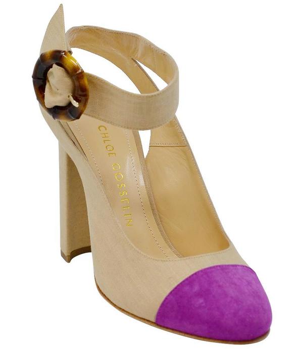 Chloe Gosselin Beige Almond Toe Ellen Slingback Chloe Gosselin Beige Almond Toe Ellen Slingback