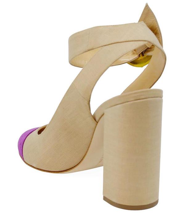 Chloe Gosselin Beige Almond Toe Ellen Slingback Chloe Gosselin Beige Almond Toe Ellen Slingback