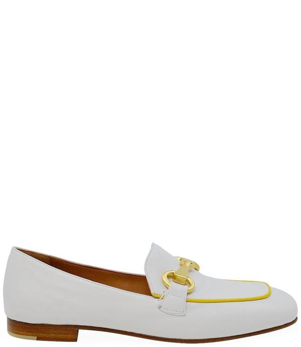 Mara Bini Leather Flat Loafer - Bianco Mara Bini Leather Flat Loafer - Bianco