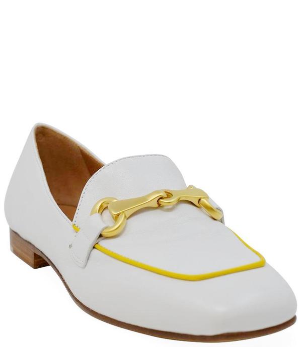 Mara Bini Leather Flat Loafer - Bianco Mara Bini Leather Flat Loafer - Bianco