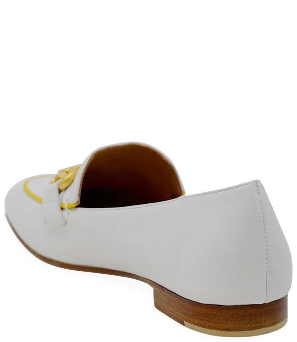 Mara Bini Leather Flat Loafer - Bianco Mara Bini Leather Flat Loafer - Bianco