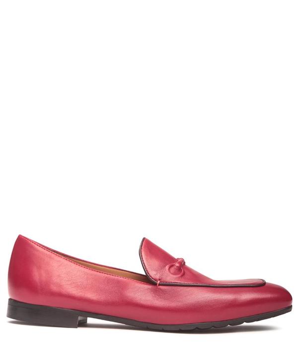 Mara Bini Leather Flat Loafer - Mattone Mara Bini Leather Flat Loafer - Mattone