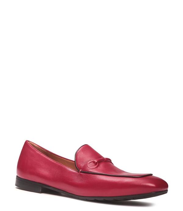 Mara Bini Leather Flat Loafer - Mattone Mara Bini Leather Flat Loafer - Mattone