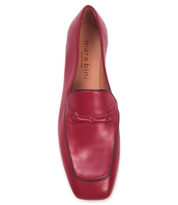 Mara Bini Leather Flat Loafer - Mattone Mara Bini Leather Flat Loafer - Mattone