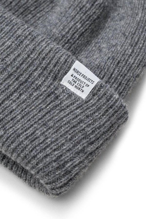 Norse Projects Norse Beanie - Light Grey Melange Norse Projects Norse Beanie - Light Grey Melange