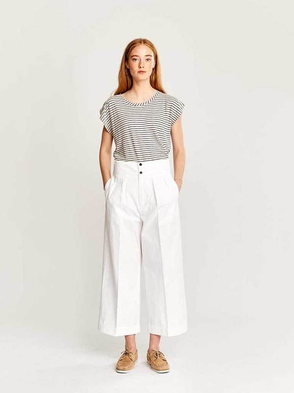 Bellerose Chaza T-Shirt - Blue/Ecru Bellerose Chaza T-Shirt - Blue/Ecru