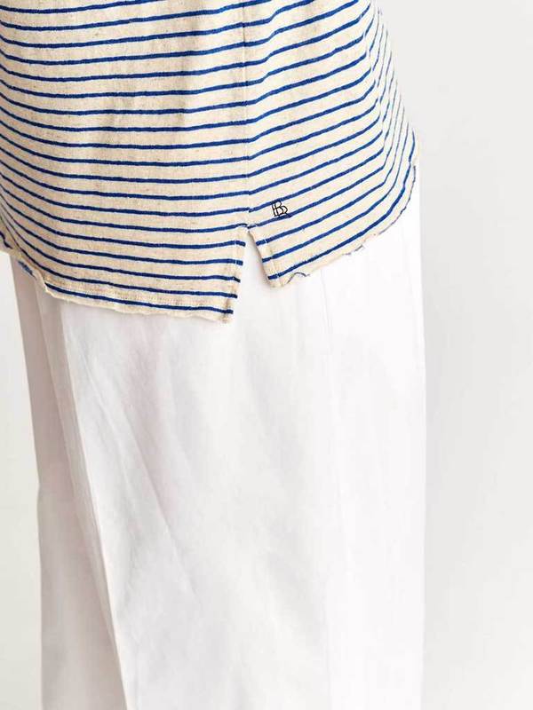 Bellerose Chaza T-Shirt - Blue/Ecru Bellerose Chaza T-Shirt - Blue/Ecru