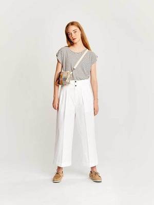 Bellerose Chaza T-Shirt - Blue/Ecru Bellerose Chaza T-Shirt - Blue/Ecru