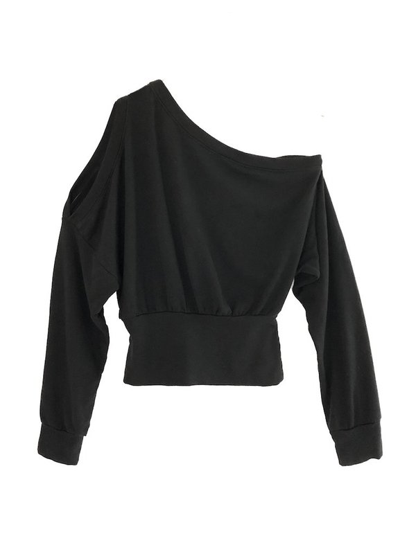 Oori Ott Ida Mono Shoulder Pullover - Black Oori Ott Ida Mono Shoulder Pullover - Black