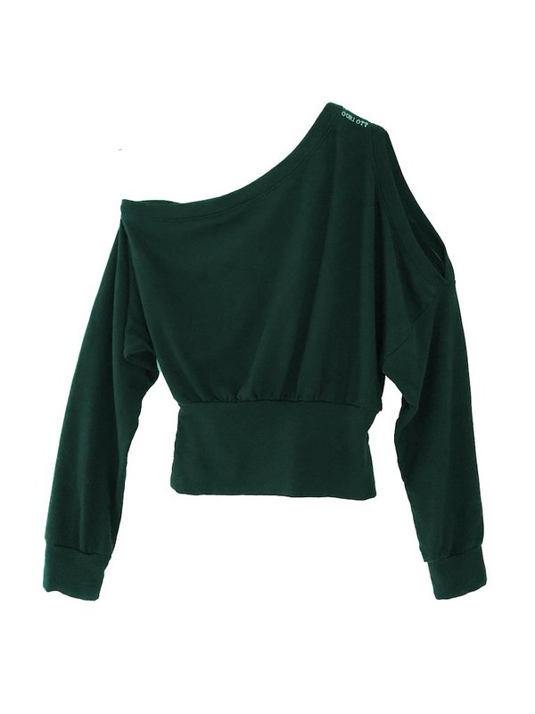 Oori Ott Ida Mono Shoulder Pullover - Deep Emerald Oori Ott Ida Mono Shoulder Pullover - Deep Emerald