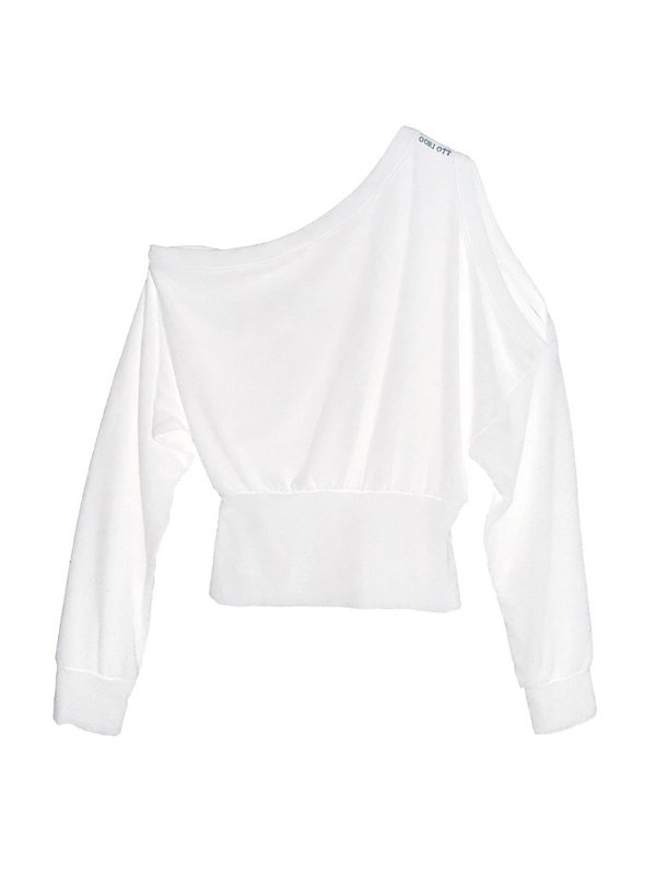 Oori Ott Ida Mono Shoulder Pullover - White Oori Ott Ida Mono Shoulder Pullover - White