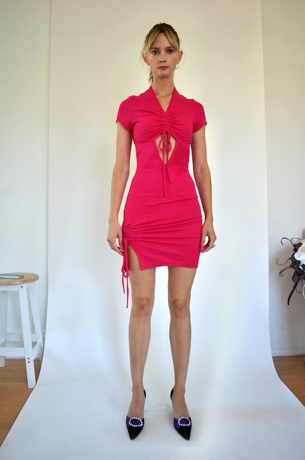 Oori Ott Peekaboo Petra Dress - Magenta Rose Oori Ott Peekaboo Petra Dress - Magenta Rose
