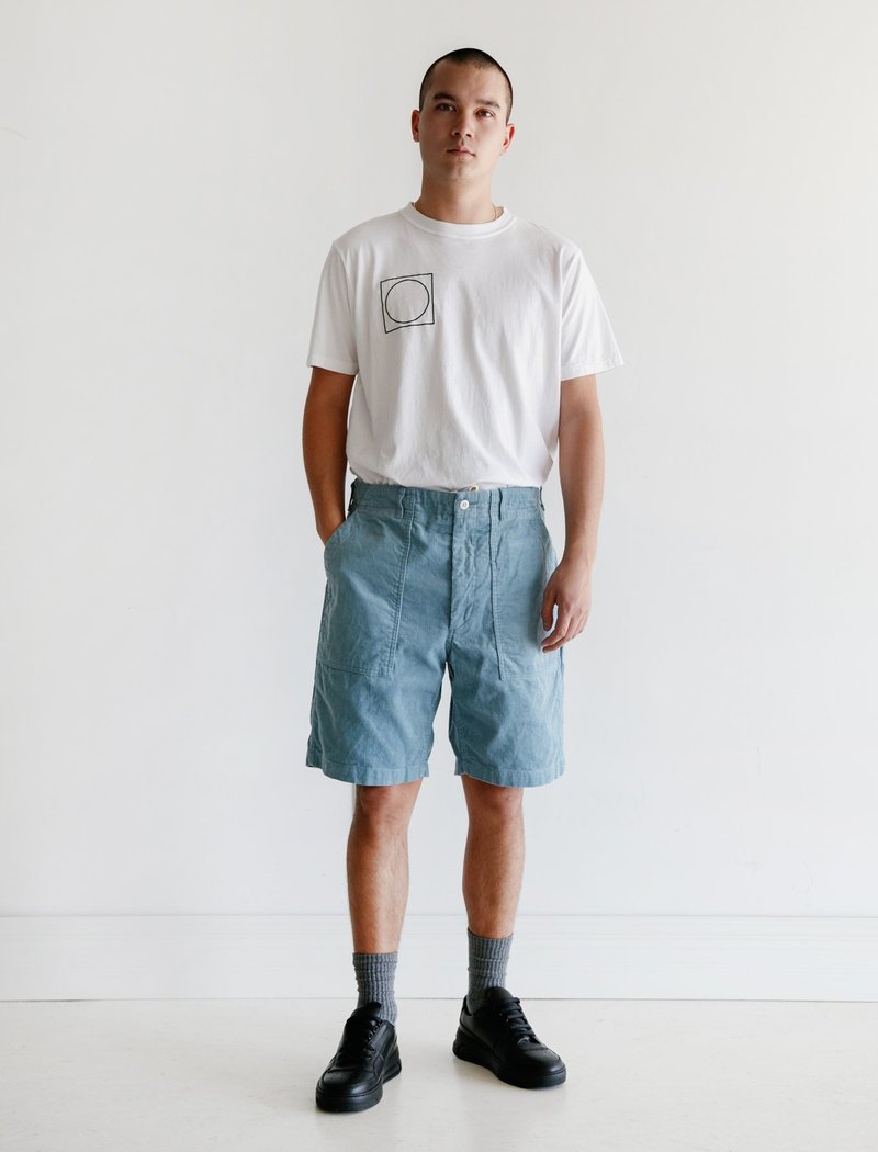 Engineered Garments Fatigue Short - Light Blue Corduroy