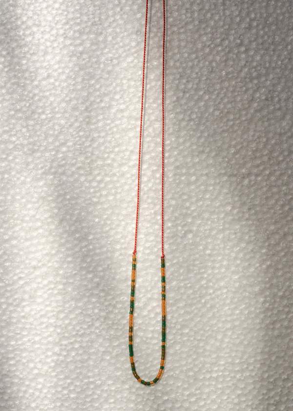 Zelda Murray Bead Necklace - Green/Orange Zelda Murray Bead Necklace - Green/Orange