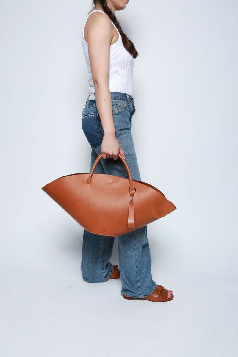 Jil Sander Sombrero Medium Hand Bag - Brown | Garmentory display picture 1