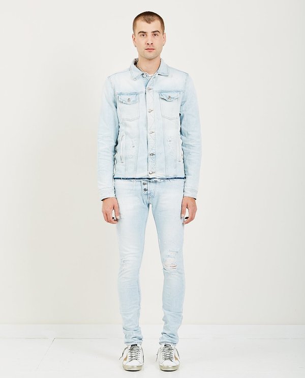 ARTMEETSCHAOS BOWERY DENIM JACKET - BLEACHED STONE WASH ARTMEETSCHAOS BOWERY DENIM JACKET - BLEACHED STONE WASH