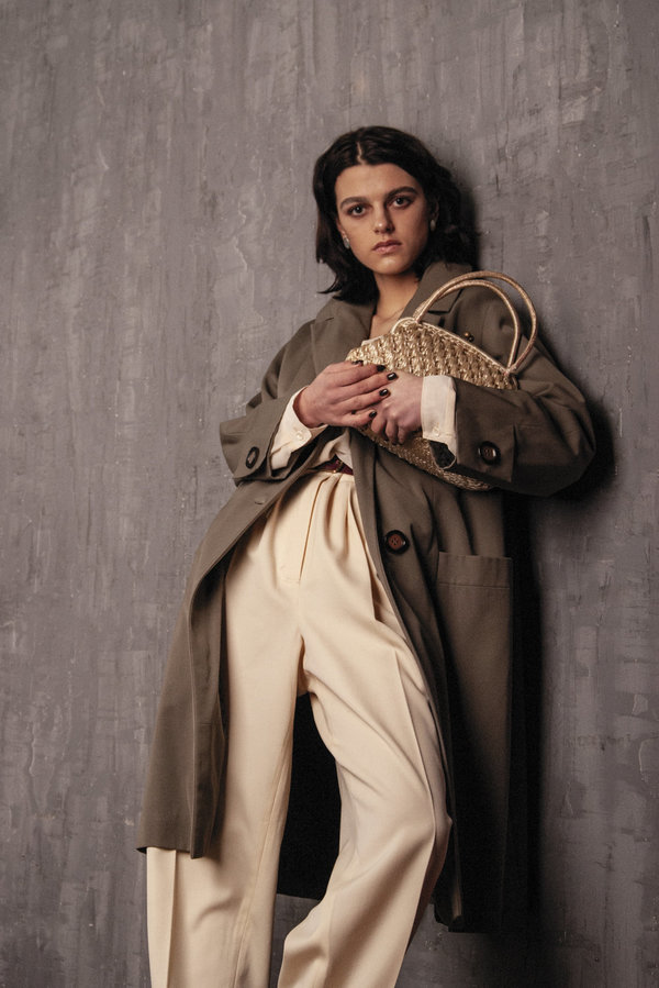 VINTAGE K M by L A N G E 70s CLASSIC COAT - KHAKI VINTAGE K M by L A N G E 70s CLASSIC COAT - KHAKI