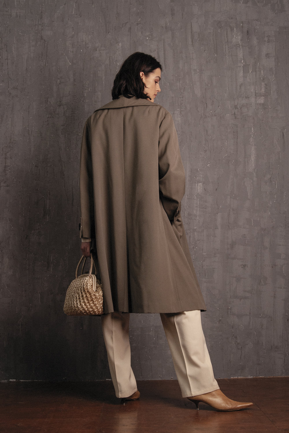 VINTAGE K M by L A N G E 70s CLASSIC COAT - KHAKI | Garmentory