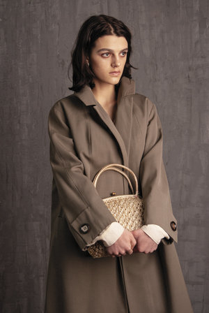 VINTAGE K M by L A N G E 70s CLASSIC COAT - KHAKI VINTAGE K M by L A N G E 70s CLASSIC COAT - KHAKI