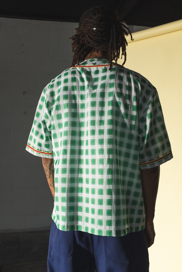 Marni Zip Baseball Shirt - Green Check | Garmentory