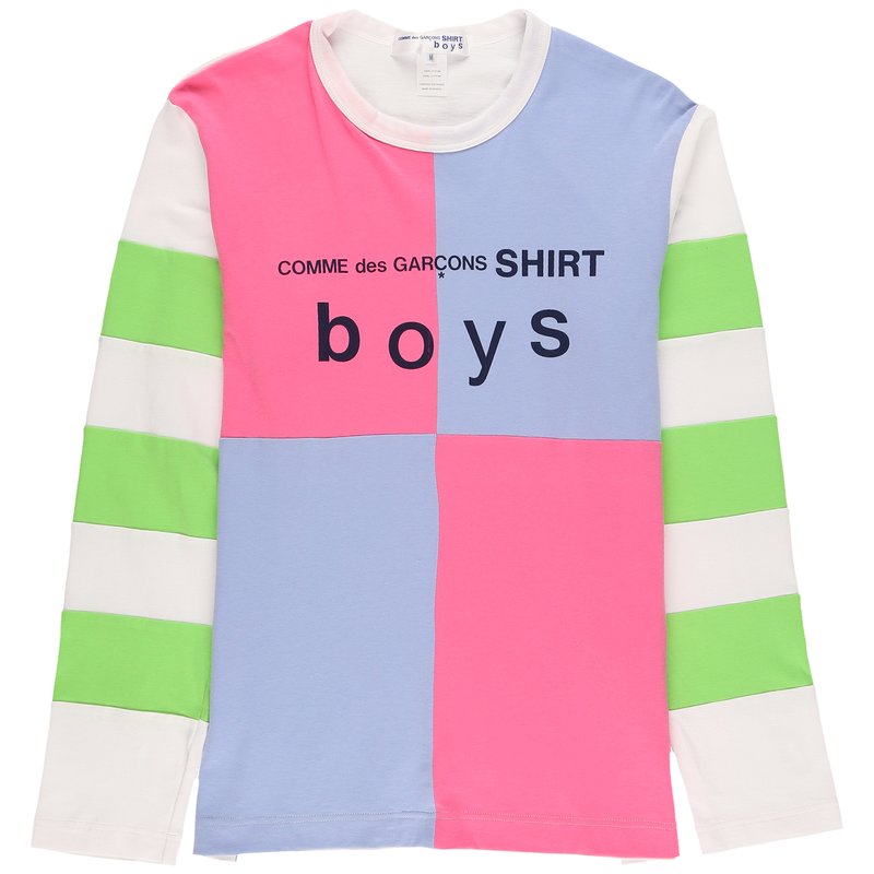 Comme des Garcons SHIRT BOYS Color Block Long Sleeve T-Shirt