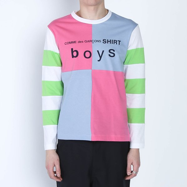 Comme des Garcons SHIRT BOYS Color Block Long Sleeve T-Shirt